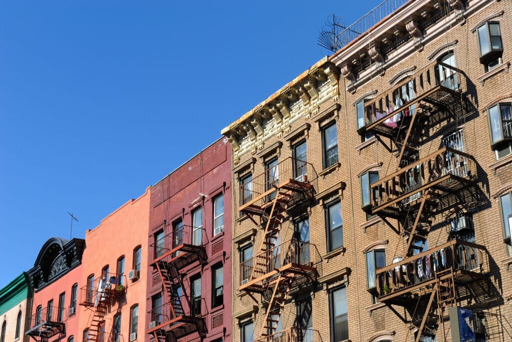View of buildings in lower east side drug rehab.